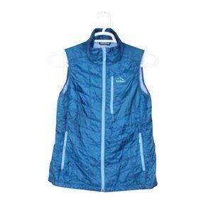 LL Bean PrimaLoft Packaway Vest Weightlessly Warm Blue Size Small